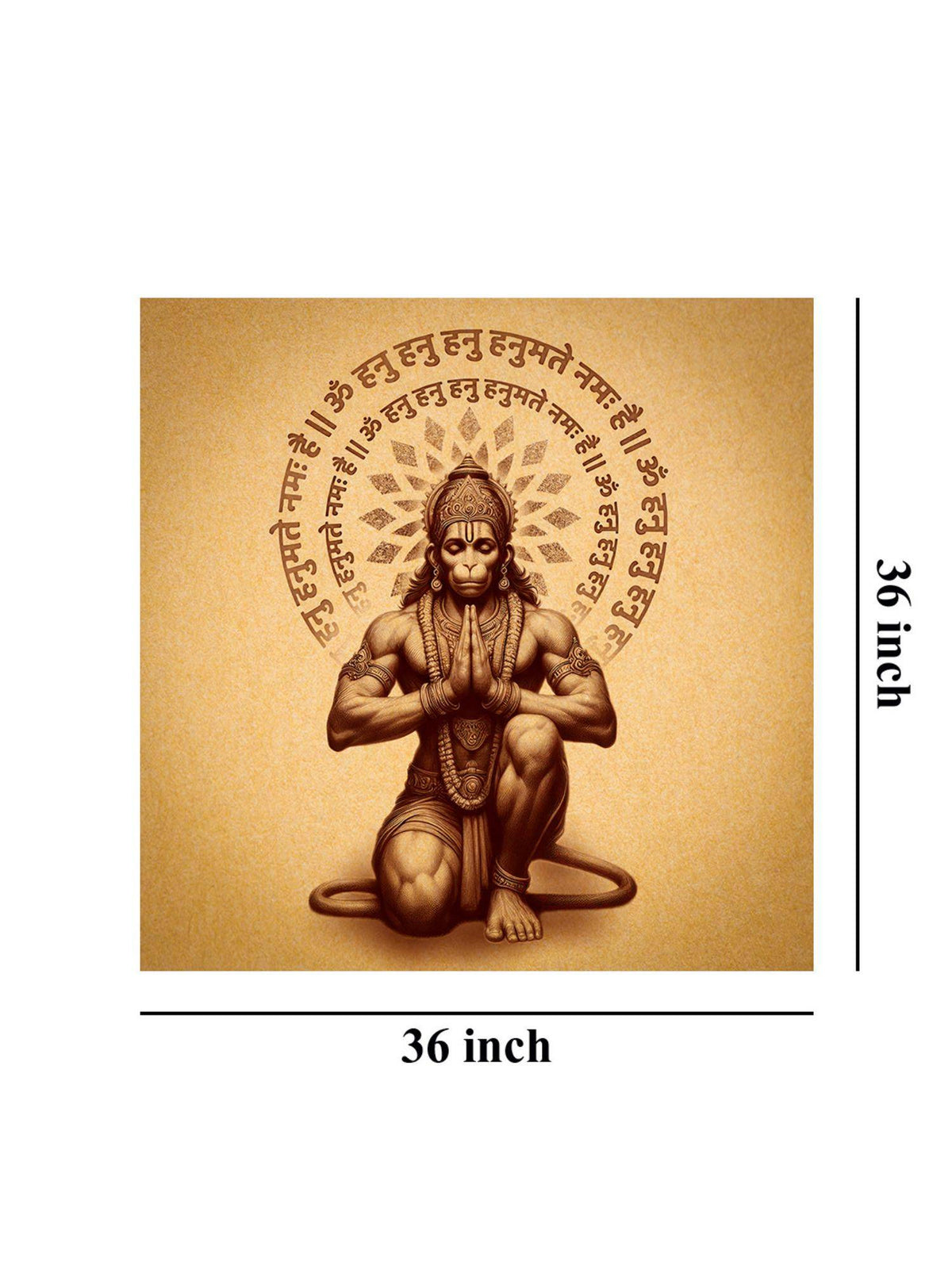999Store Divine Hanuman Meditation Canvas Painting