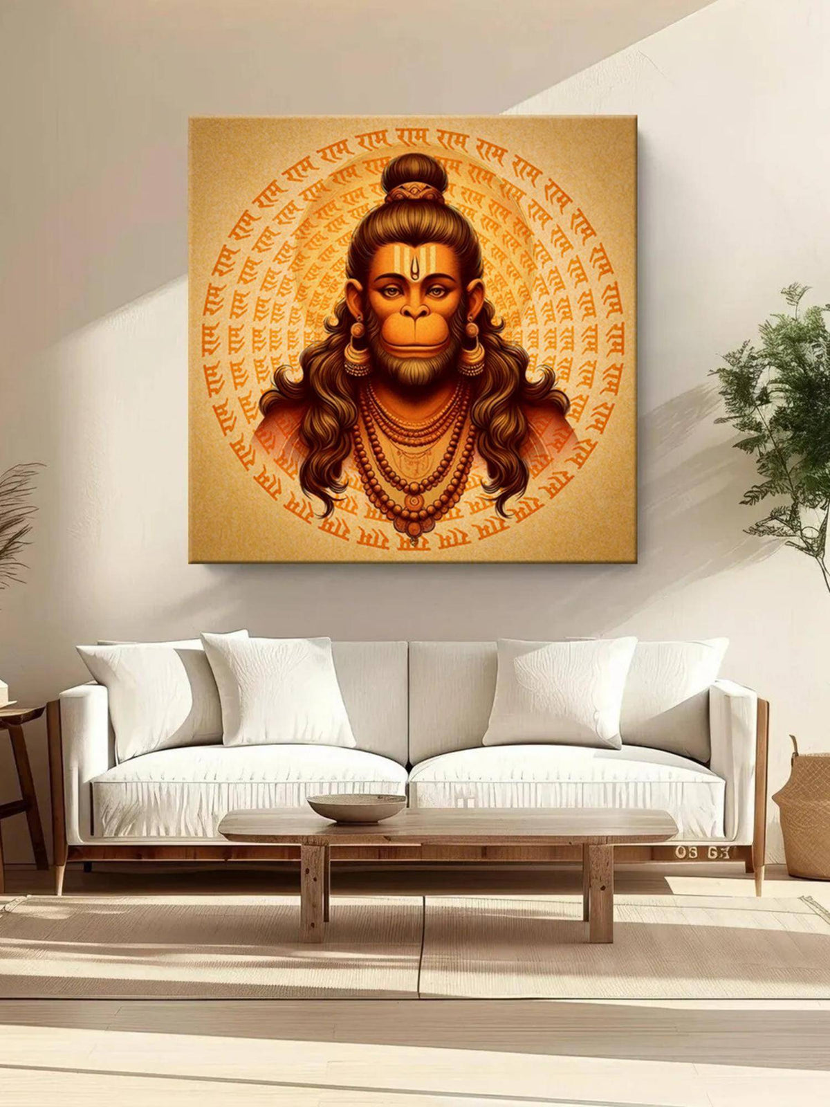 999Store Hanuman Sacred Canvas Painting