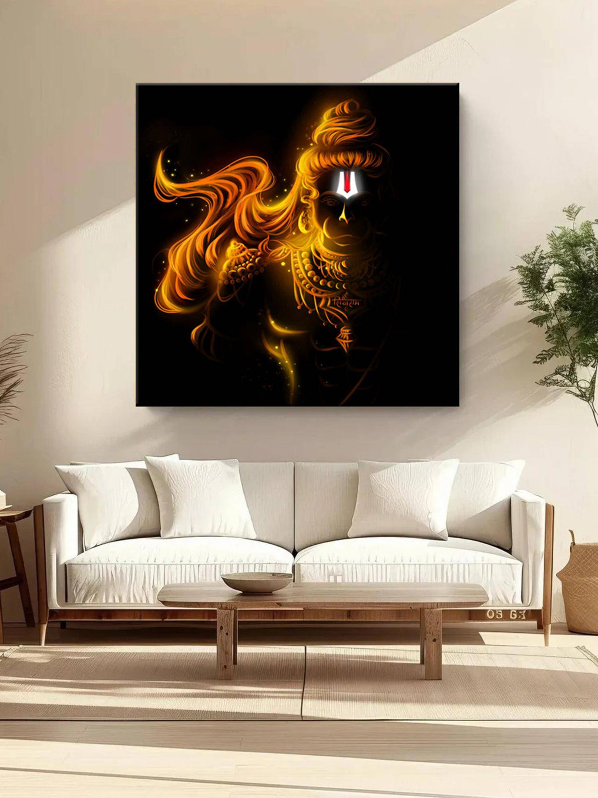 999Store Majestic Hanuman In The Clouds Canvas Painting