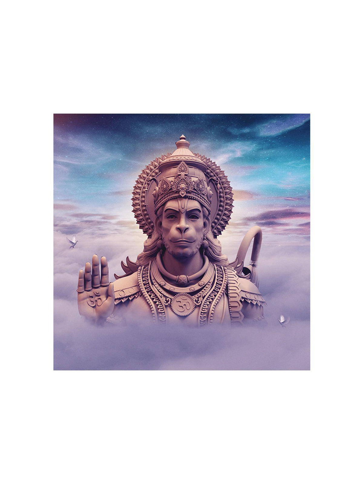 999Store Chakra Meditation Hanuman Canvas Painting