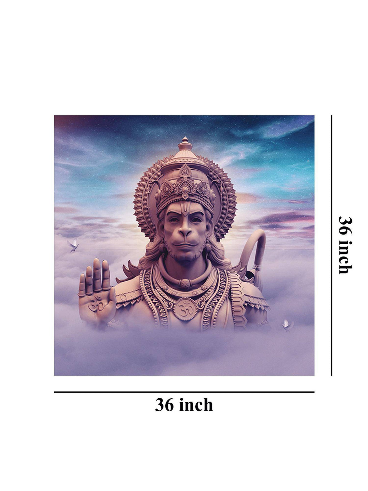 999Store Chakra Meditation Hanuman Canvas Painting