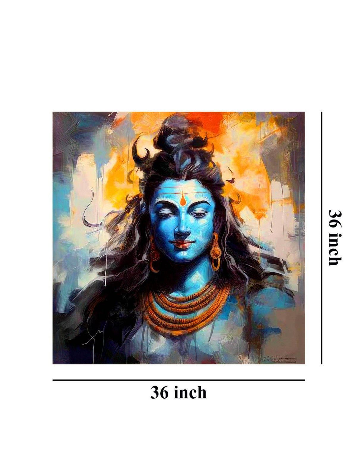 999Store Abstract Shiva Canvas Painting