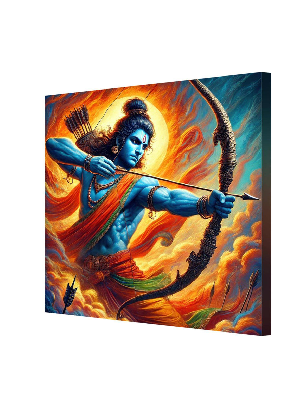 999Store Lord Rama Warrior Canvas Painting