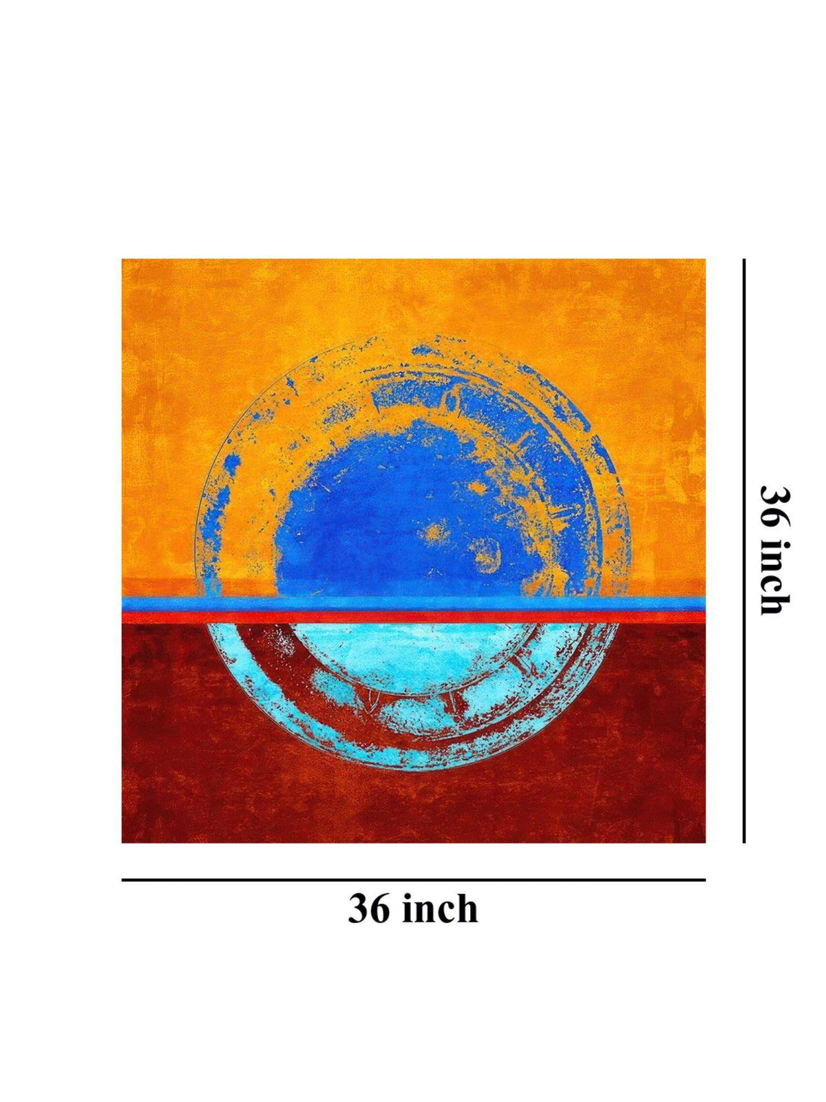 999Store Modern Art With Blue And Orange Hues For Stylish Home And Office Wall Decor