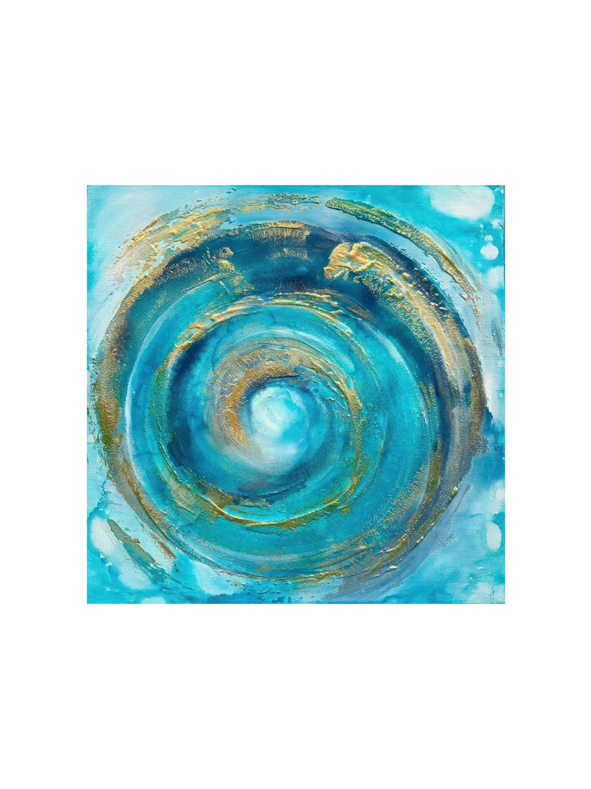 999Store Dynamic Abstract Art In Blue And Gold For Contemporary Living Spaces And Office Decor