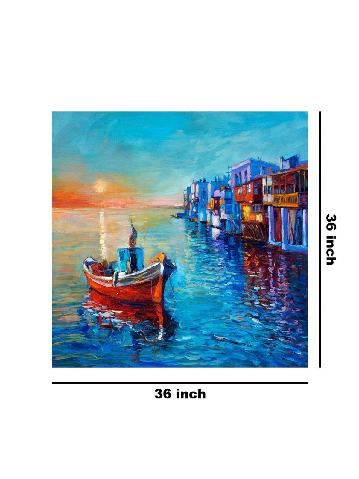 999Store Seaside Sunset Canvas-Wrapped Painting Elegant Art For Relaxing Spaces