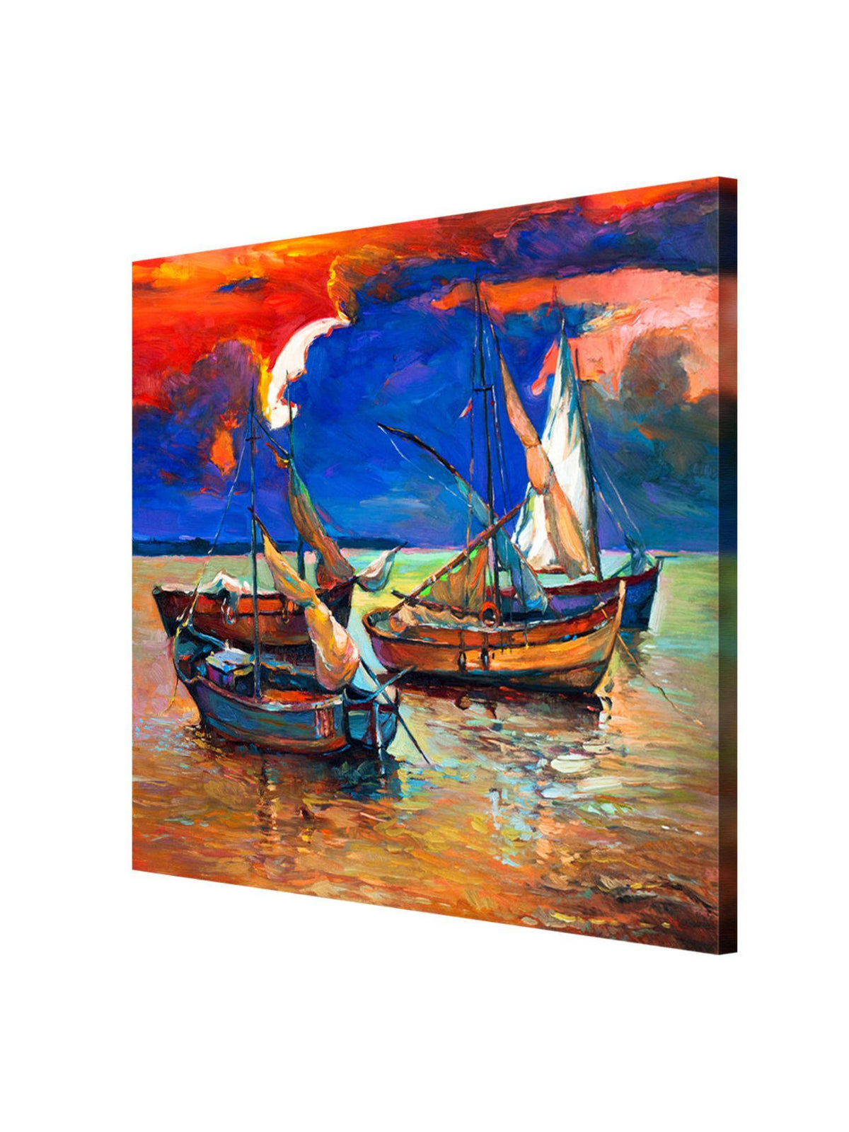 999Store Boats At Twilight Canvas-Wrapped Painting