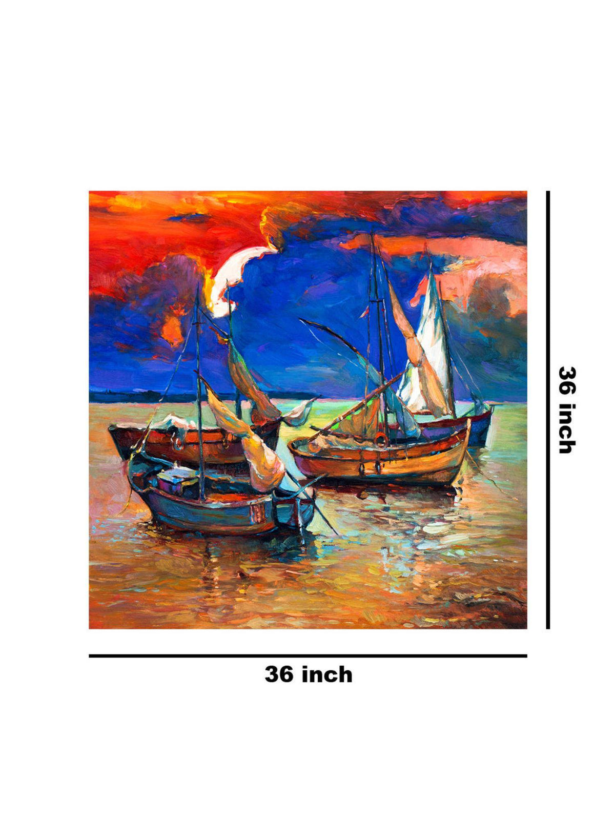 999Store Boats At Twilight Canvas-Wrapped Painting