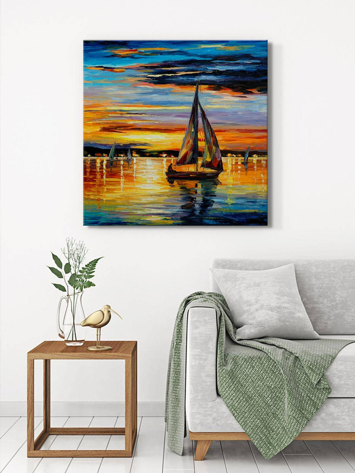 999Store Sailing Into Sunset Canvas-Wrapped Painting