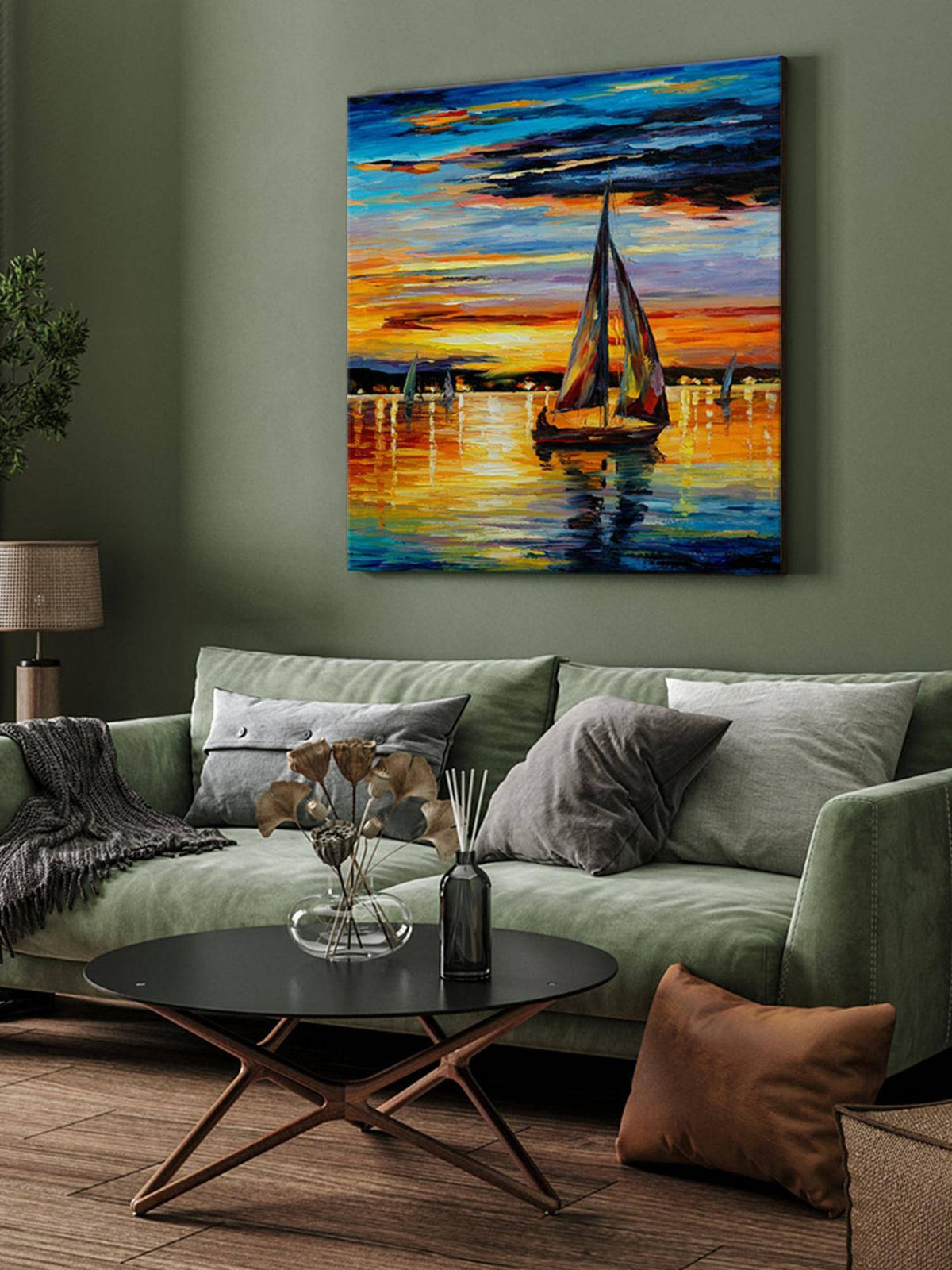 999Store Sailing Into Sunset Canvas-Wrapped Painting