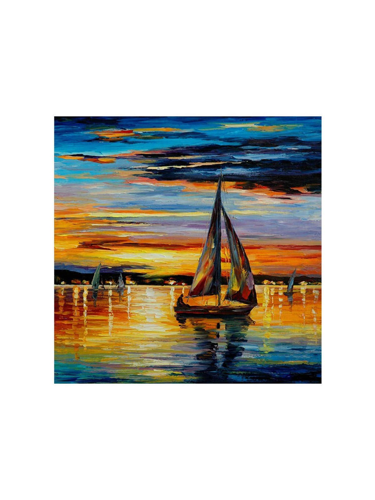 999Store Sailing Into Sunset Canvas-Wrapped Painting