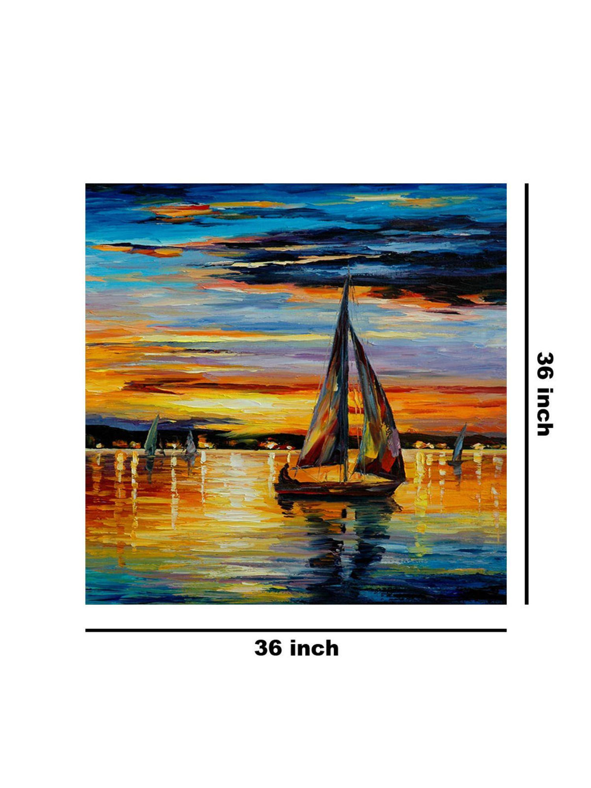 999Store Sailing Into Sunset Canvas-Wrapped Painting