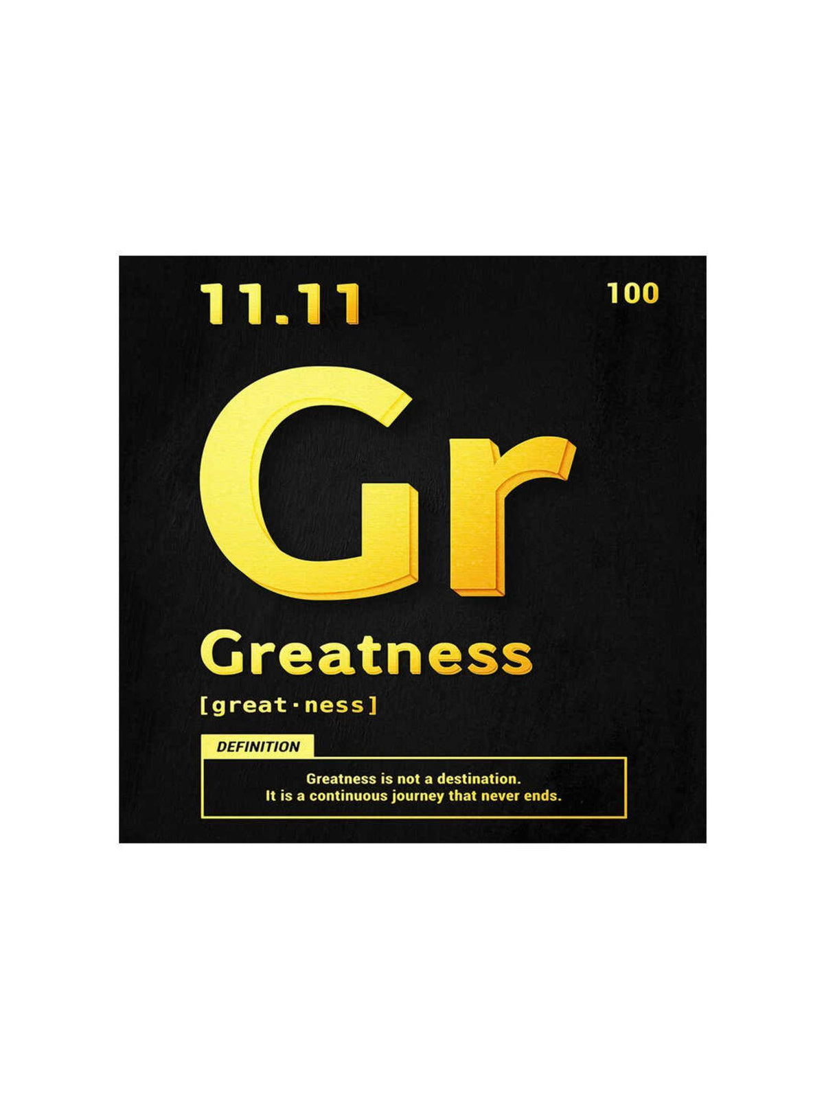 999Store Inspirational 'Greatness' Typography Canvas-Wrapped Painting