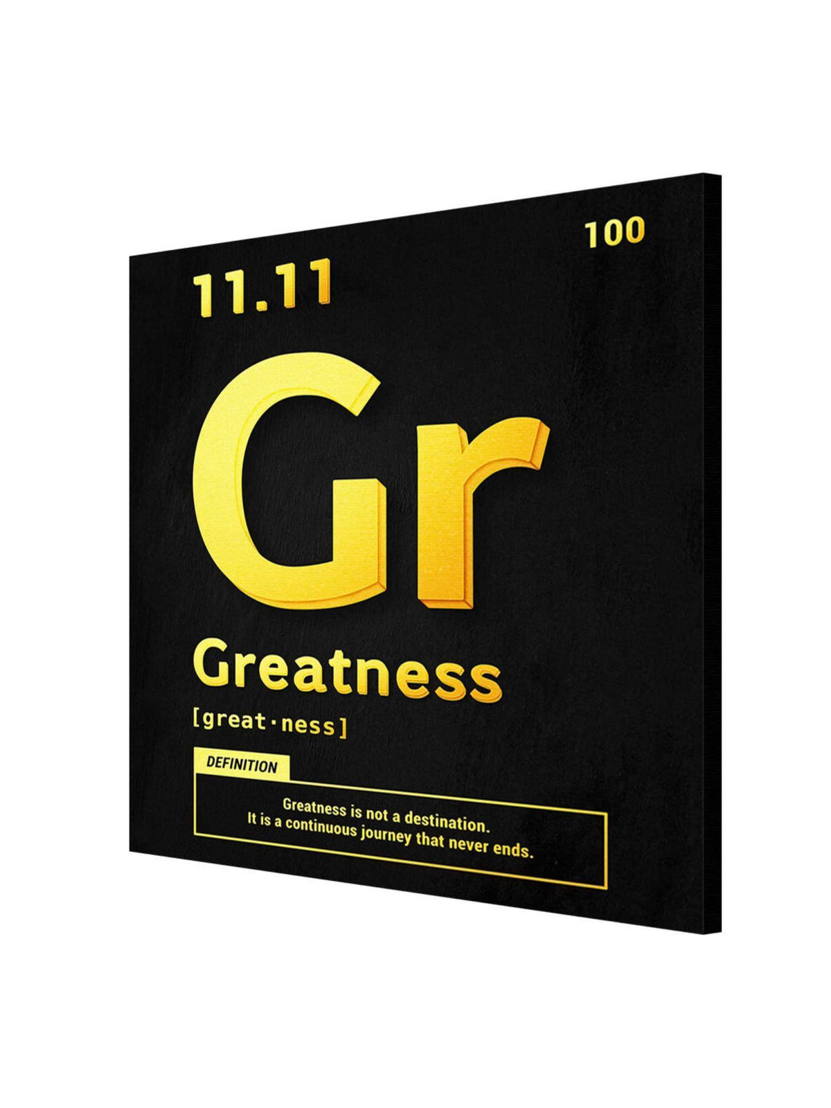 999Store Inspirational 'Greatness' Typography Canvas-Wrapped Painting