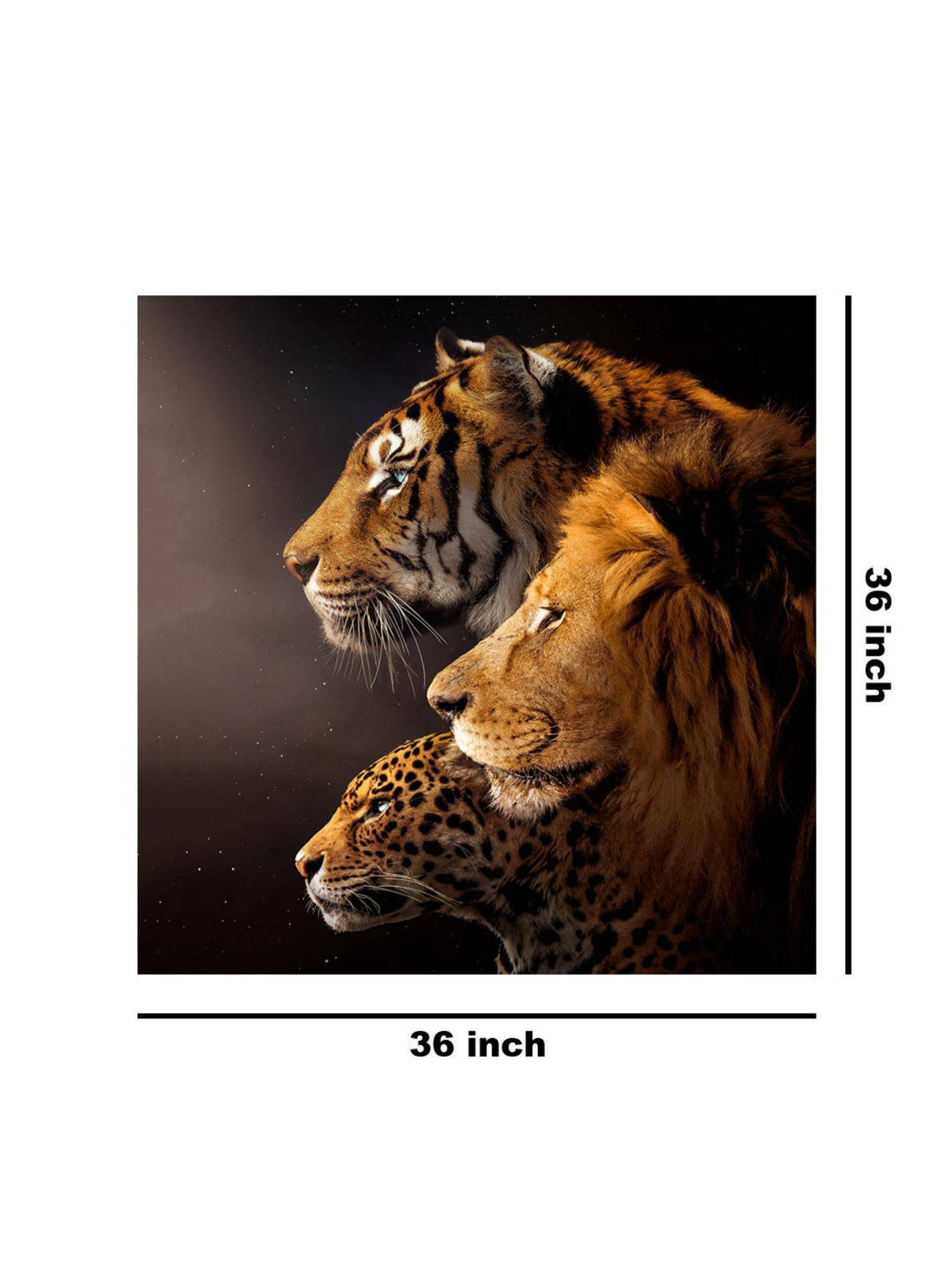 999Store Big Cats Trio Canvas-Wrapped Painting