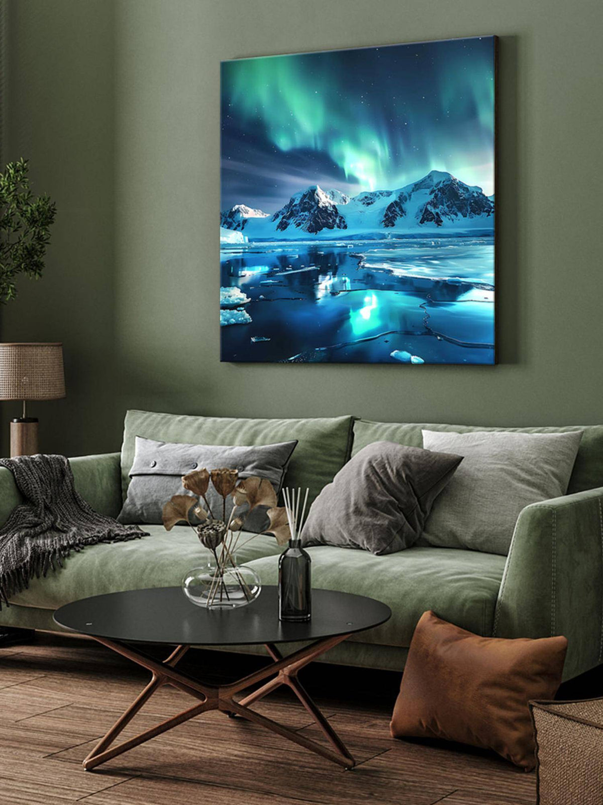 999Store Frozen Splendour Canvas-Wrapped Painting