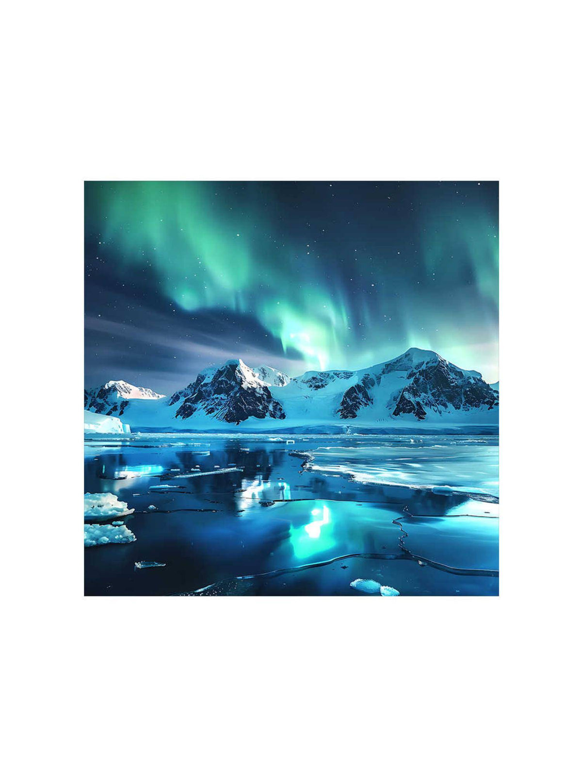 999Store Frozen Splendour Canvas-Wrapped Painting
