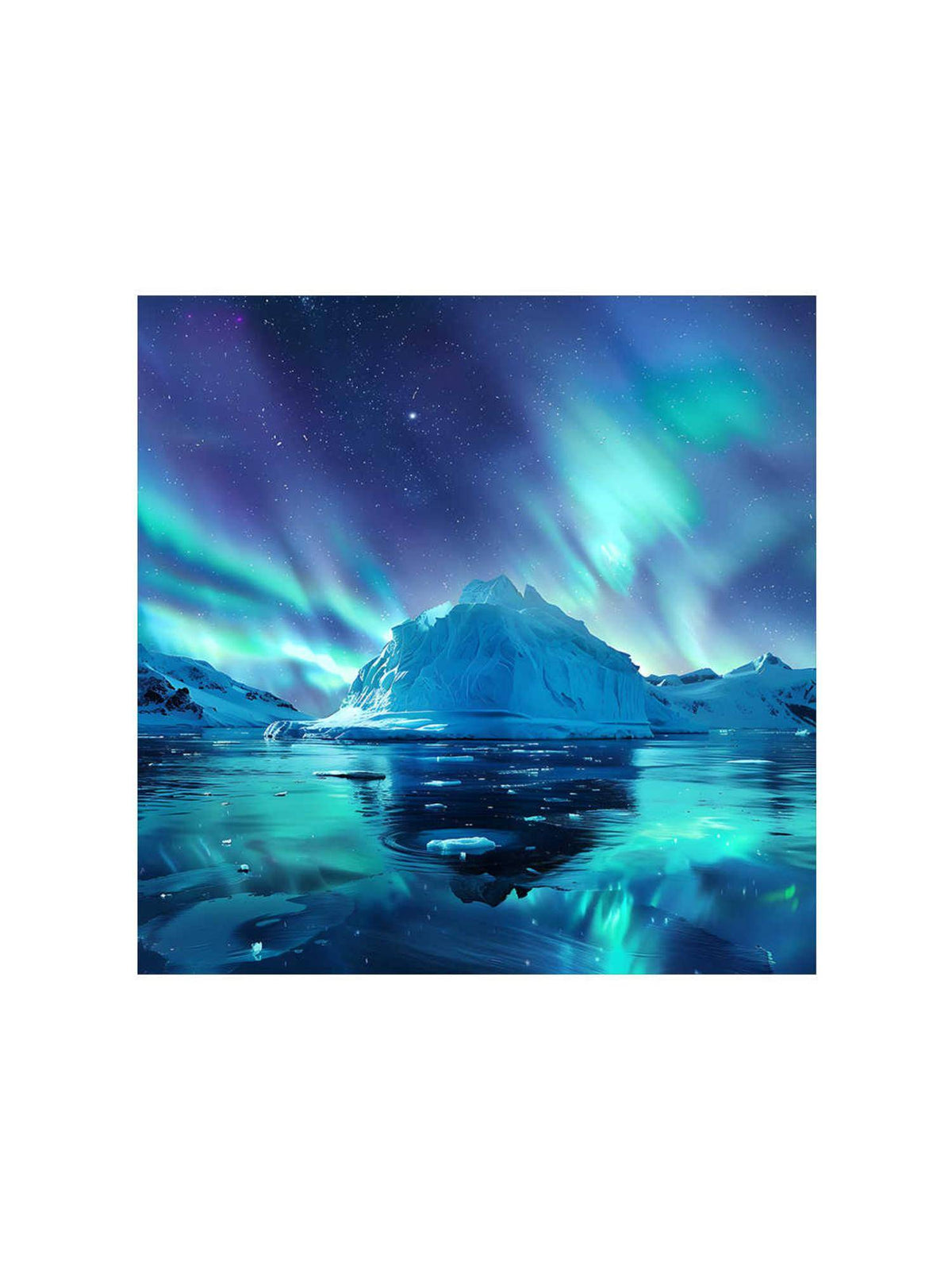 999Store Celestial Wolf Canvas-Wrapped Painting