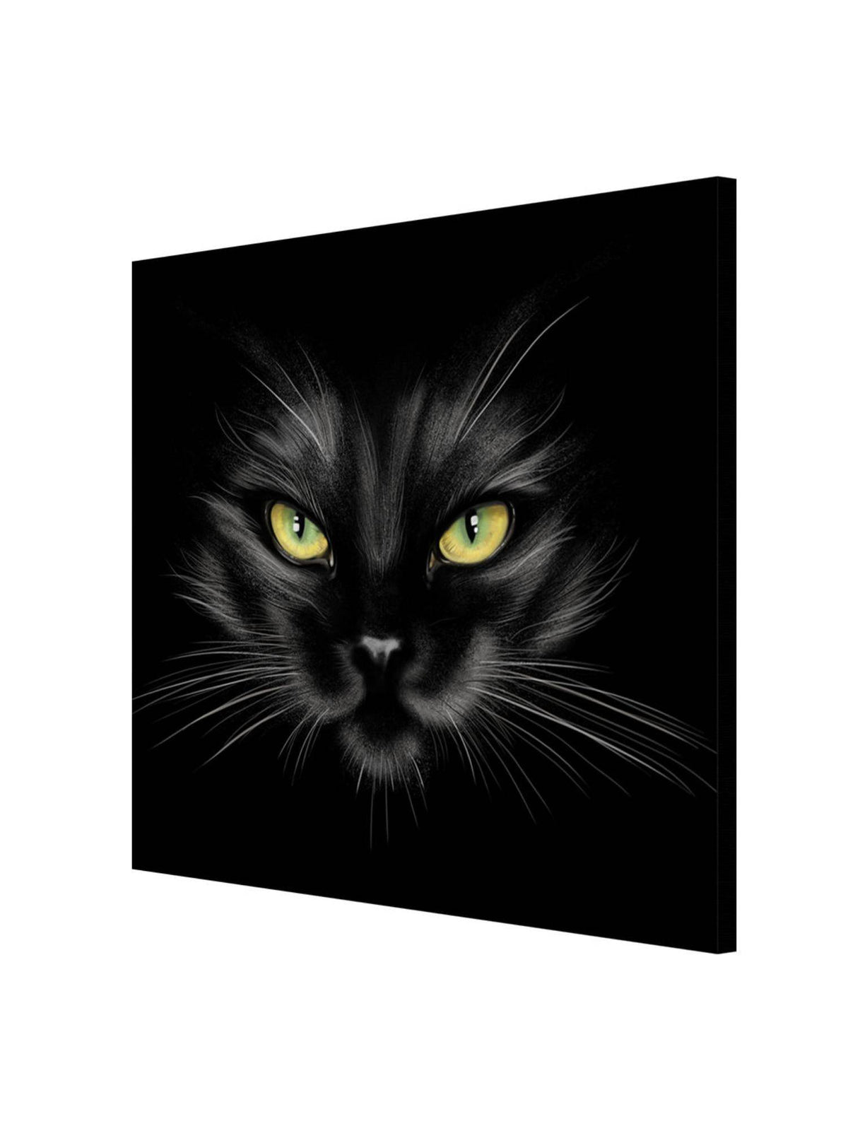 999Store Mysterious Black Cat Canvas-Wrapped Painting