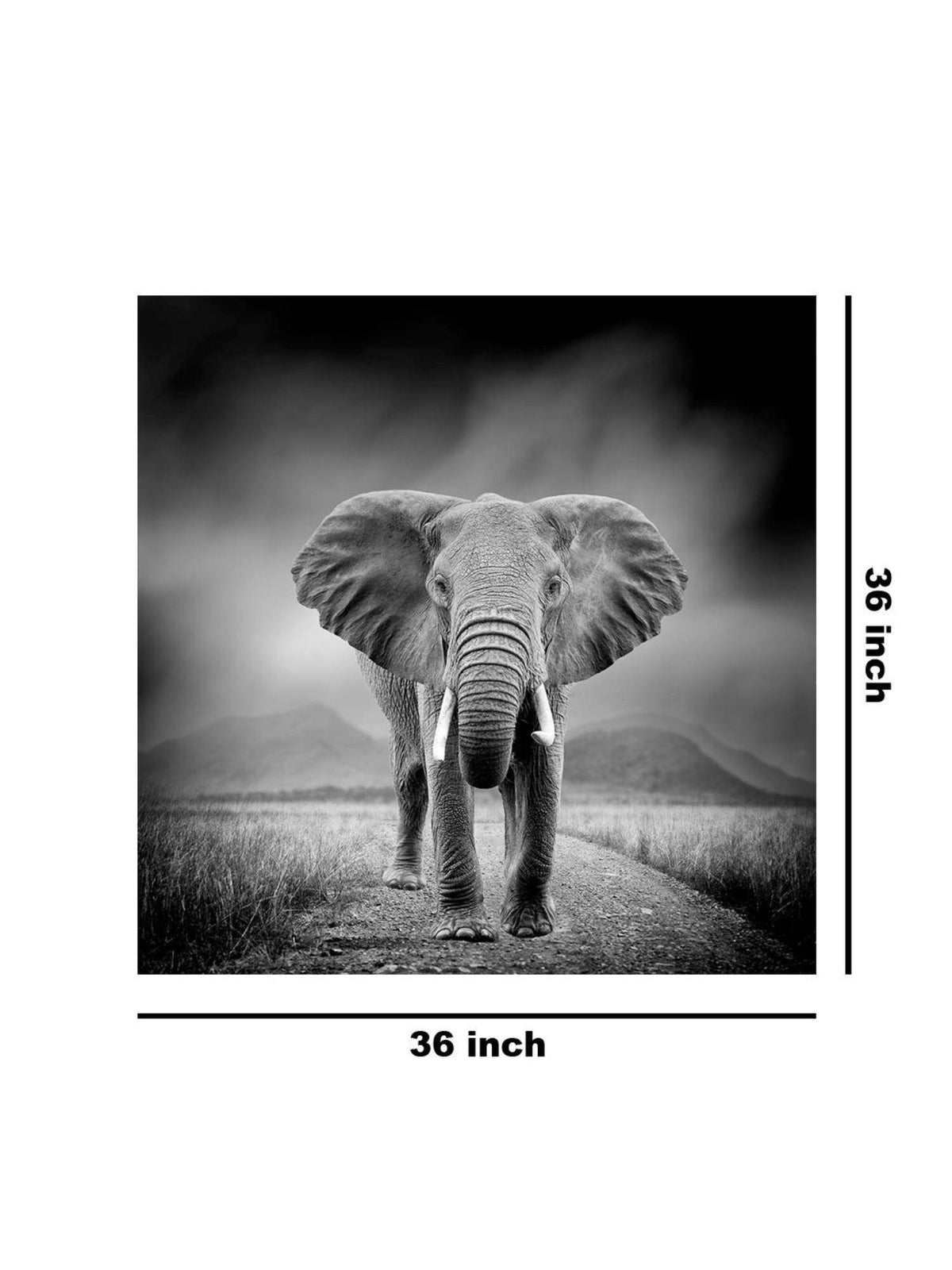 999Store Majestic Elephant Canvas-Wrapped Painting