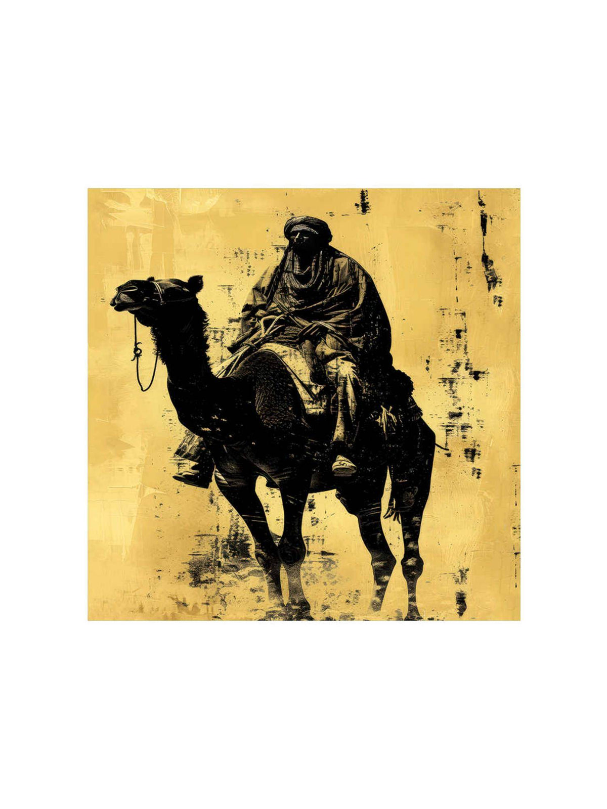 999Store Camel Rider Canvas-Wrapped Painting