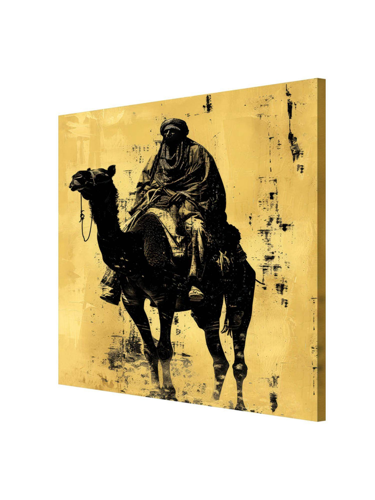 999Store Camel Rider Canvas-Wrapped Painting