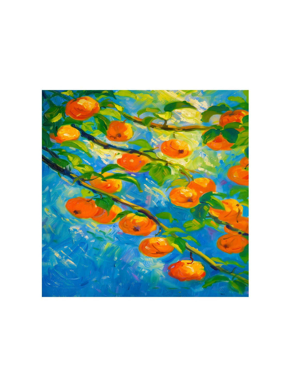 999Store Orange Orchard Canvas-Wrapped Painting
