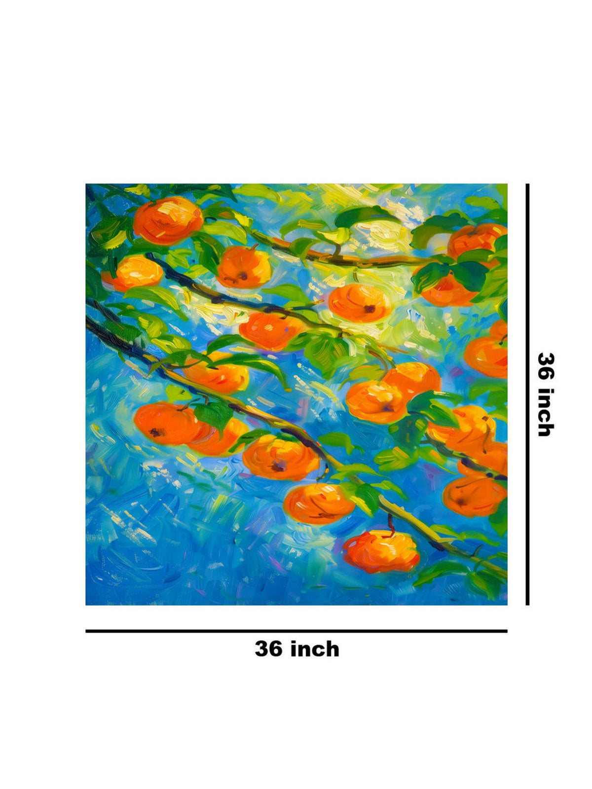 999Store Orange Orchard Canvas-Wrapped Painting