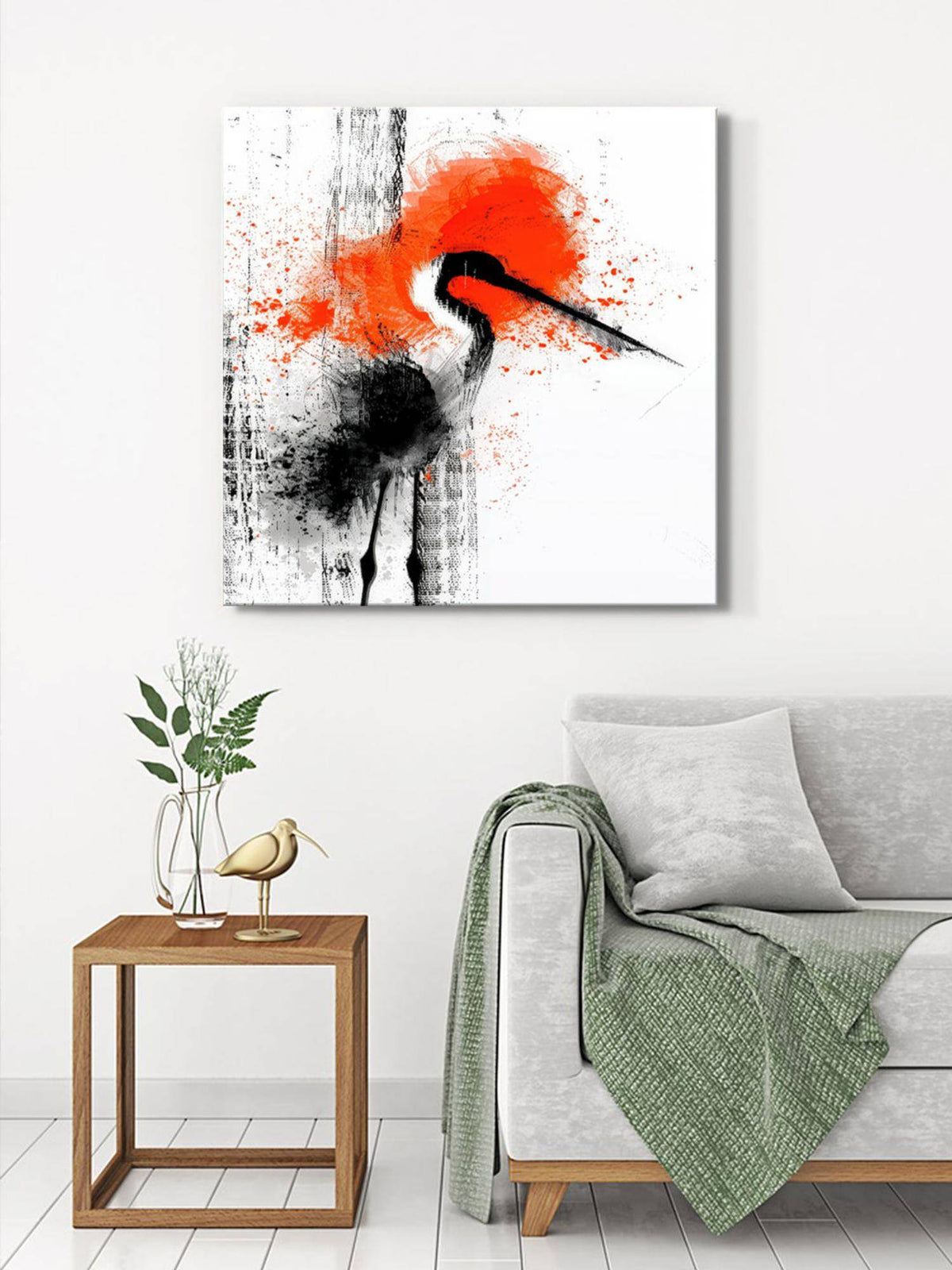 999Store Artistic Bird Abstract Canvas-Wrapped Painting · Free Size