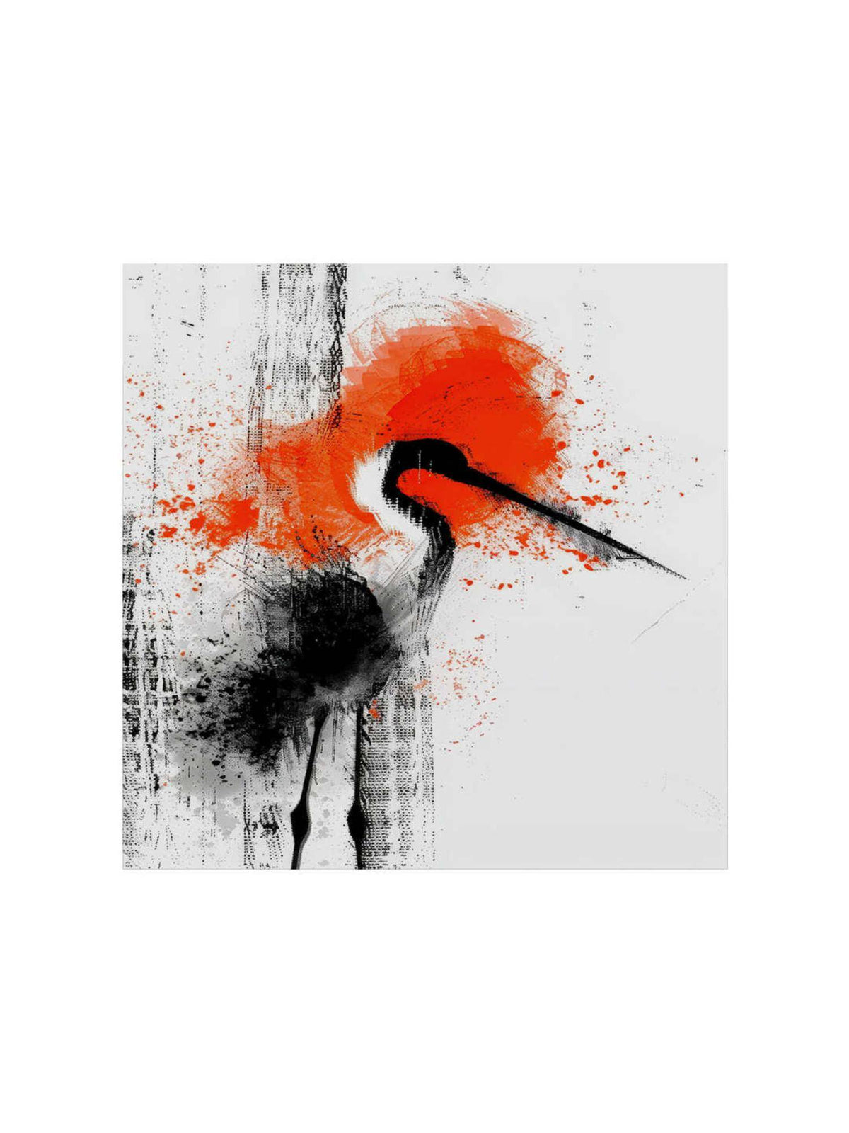 999Store Artistic Bird Abstract Canvas-Wrapped Painting