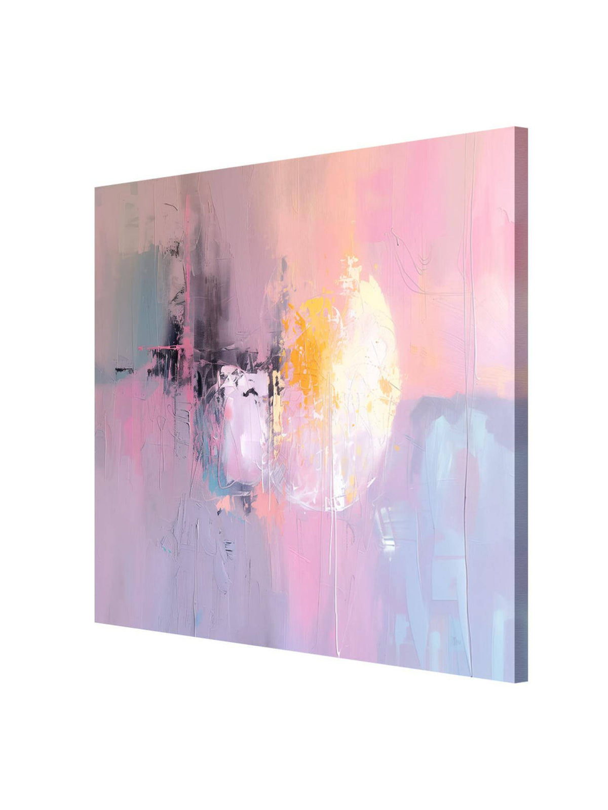 999Store Pastel Abstract Canvas-Wrapped Painting