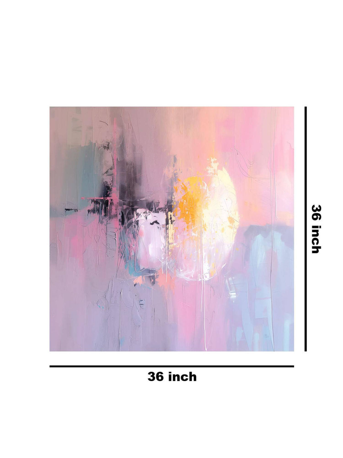999Store Pastel Abstract Canvas-Wrapped Painting