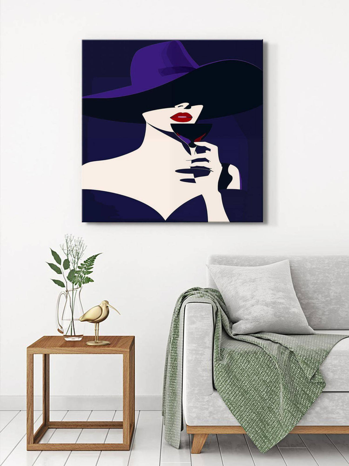 999Store Fashion Silhouette Canvas-Wrapped Painting