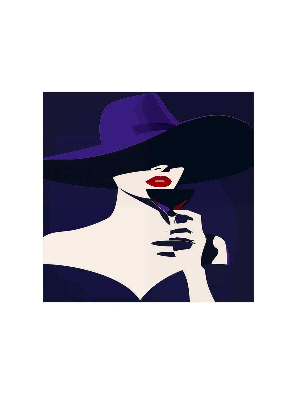 999Store Fashion Silhouette Canvas-Wrapped Painting
