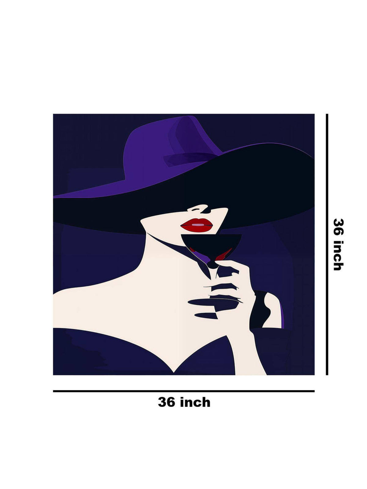 999Store Fashion Silhouette Canvas-Wrapped Painting
