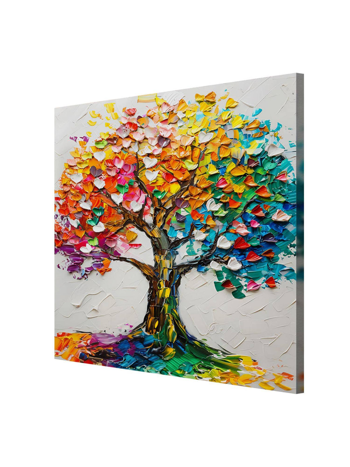 999Store Colourful Tree Canvas-Wrapped Painting