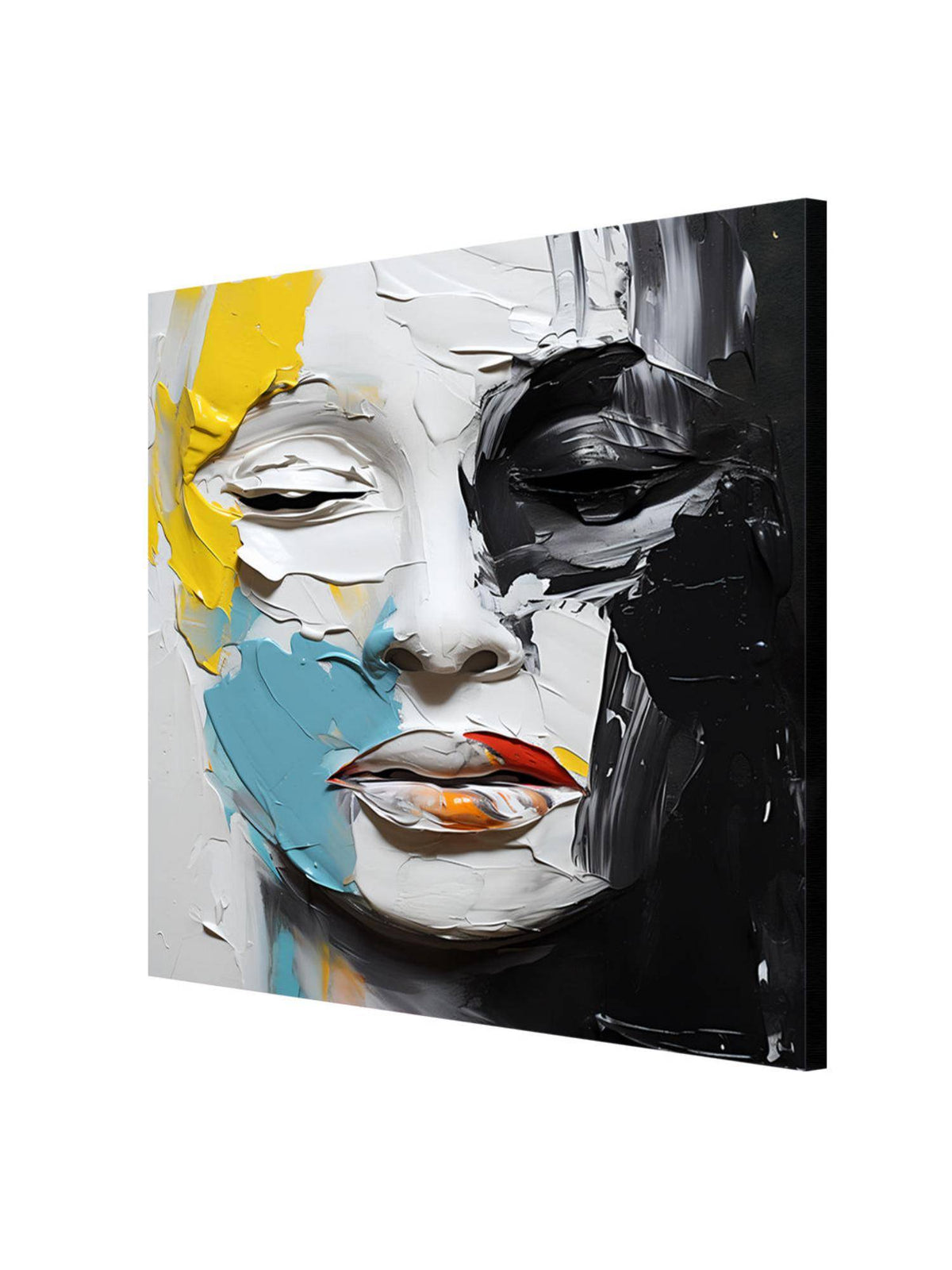 999Store Abstract Face Canvas-Wrapped Painting