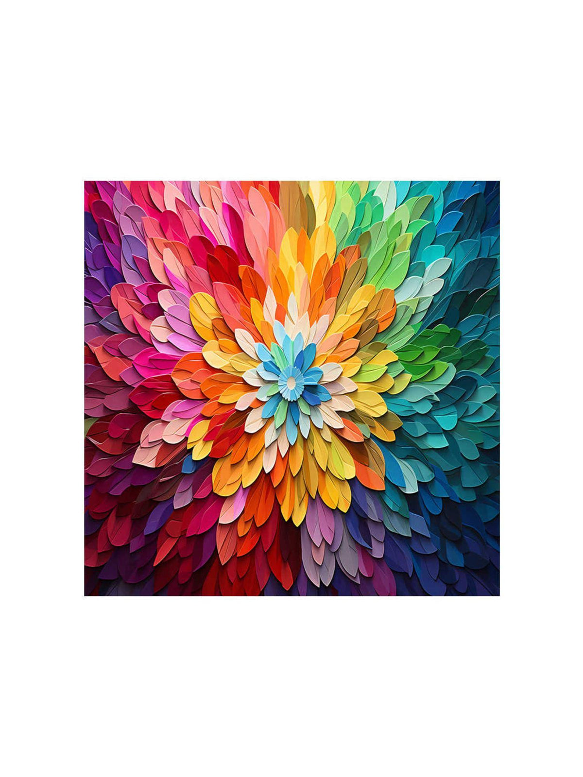 999Store Colourful Petals Canvas-Wrapped Painting