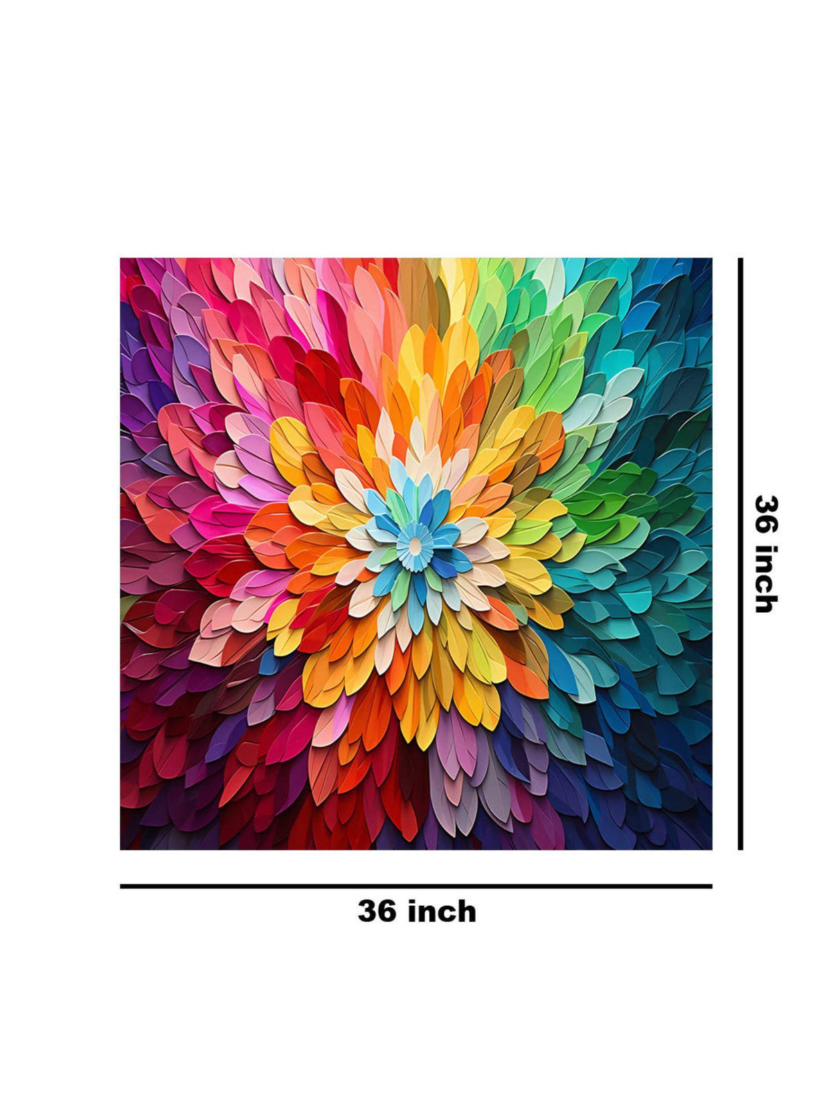 999Store Colourful Petals Canvas-Wrapped Painting