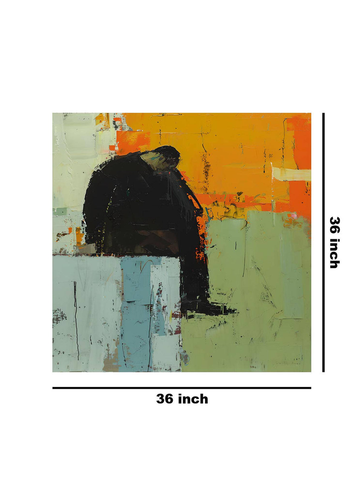 999Store Pensive Figure Canvas-Wrapped Painting