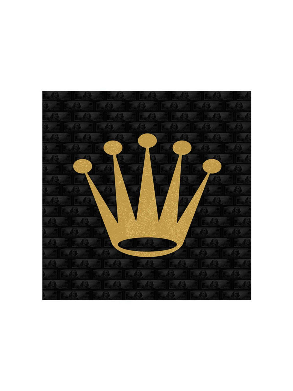 999Store Golden Crown Canvas-Wrapped Painting