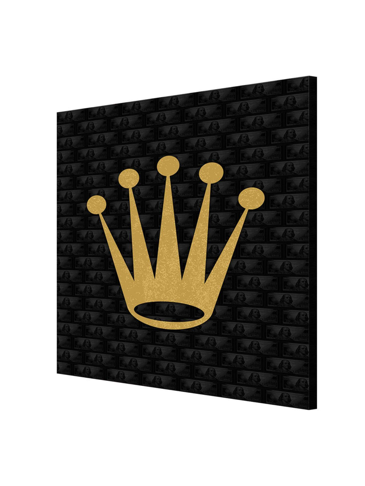 999Store Golden Crown Canvas-Wrapped Painting