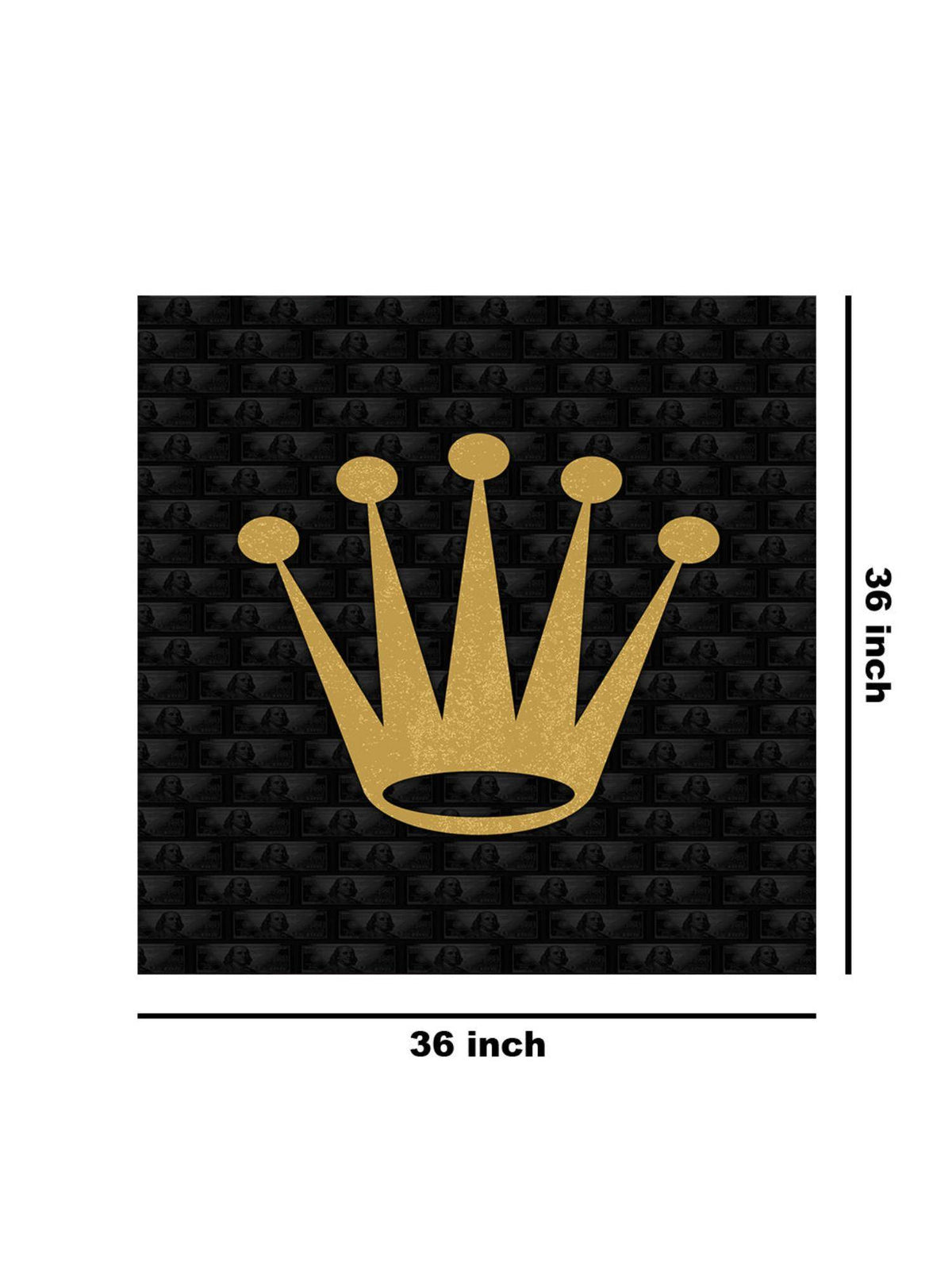 999Store Golden Crown Canvas-Wrapped Painting