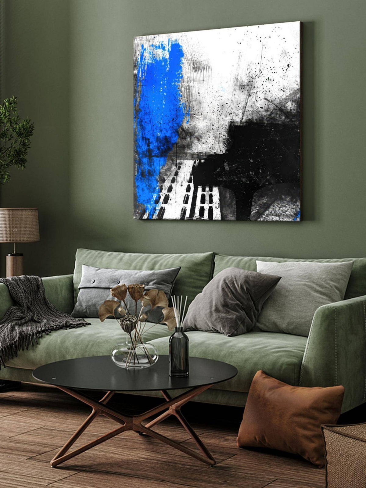 999Store Abstract Piano Canvas-Wrapped Painting · Free Size
