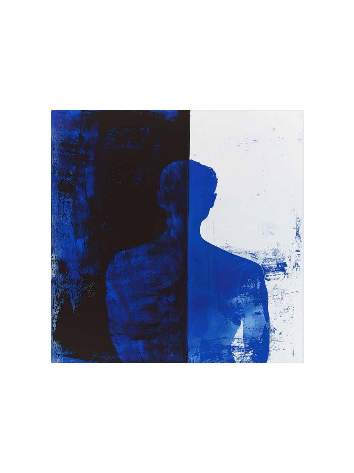 999Store Blue Shadow Silhouette Canvas-Wrapped Painting