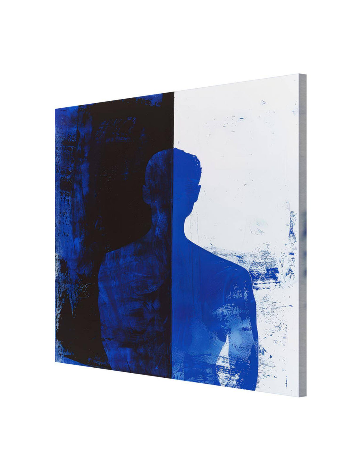 999Store Blue Shadow Silhouette Canvas-Wrapped Painting