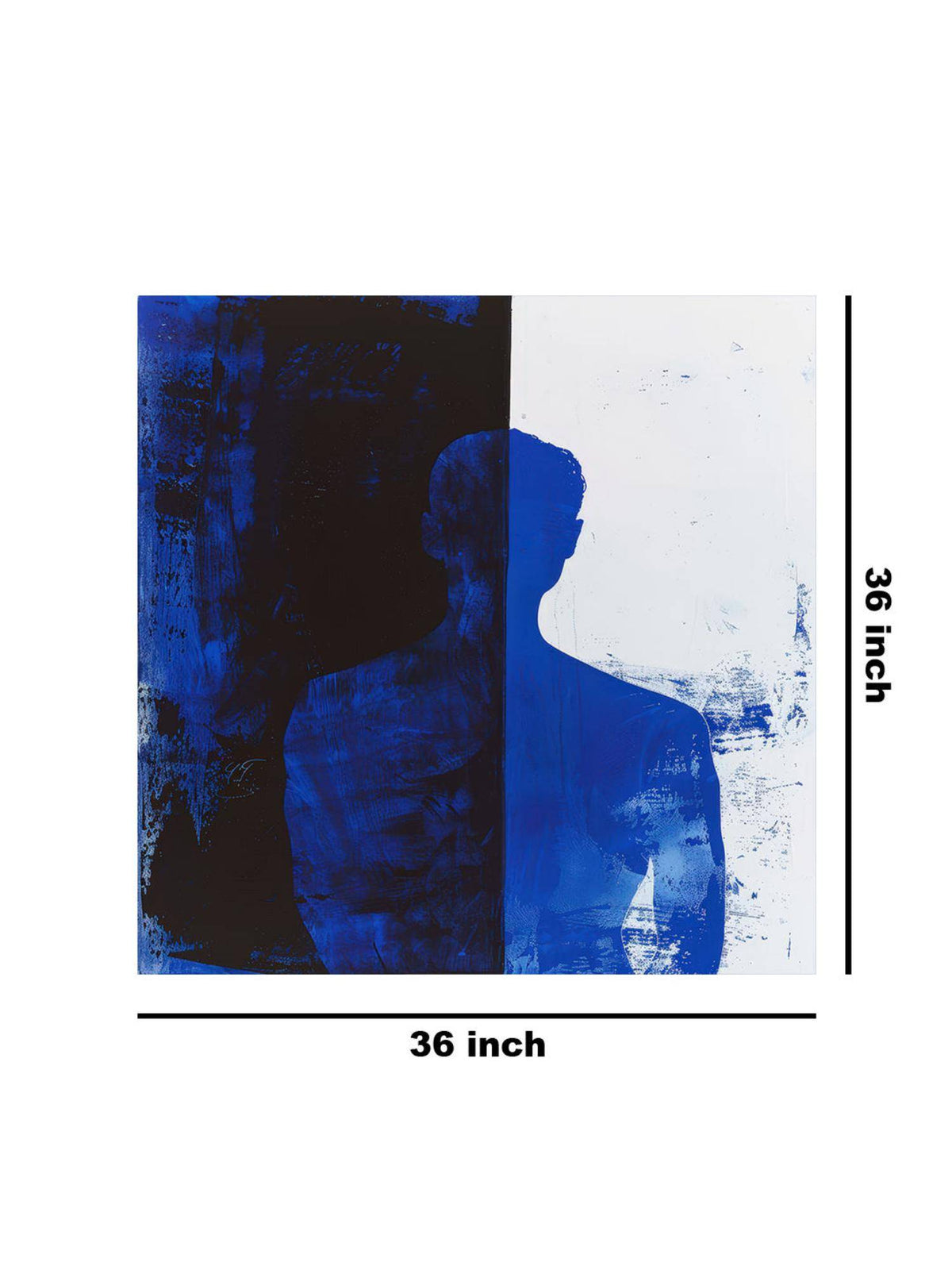 999Store Blue Shadow Silhouette Canvas-Wrapped Painting