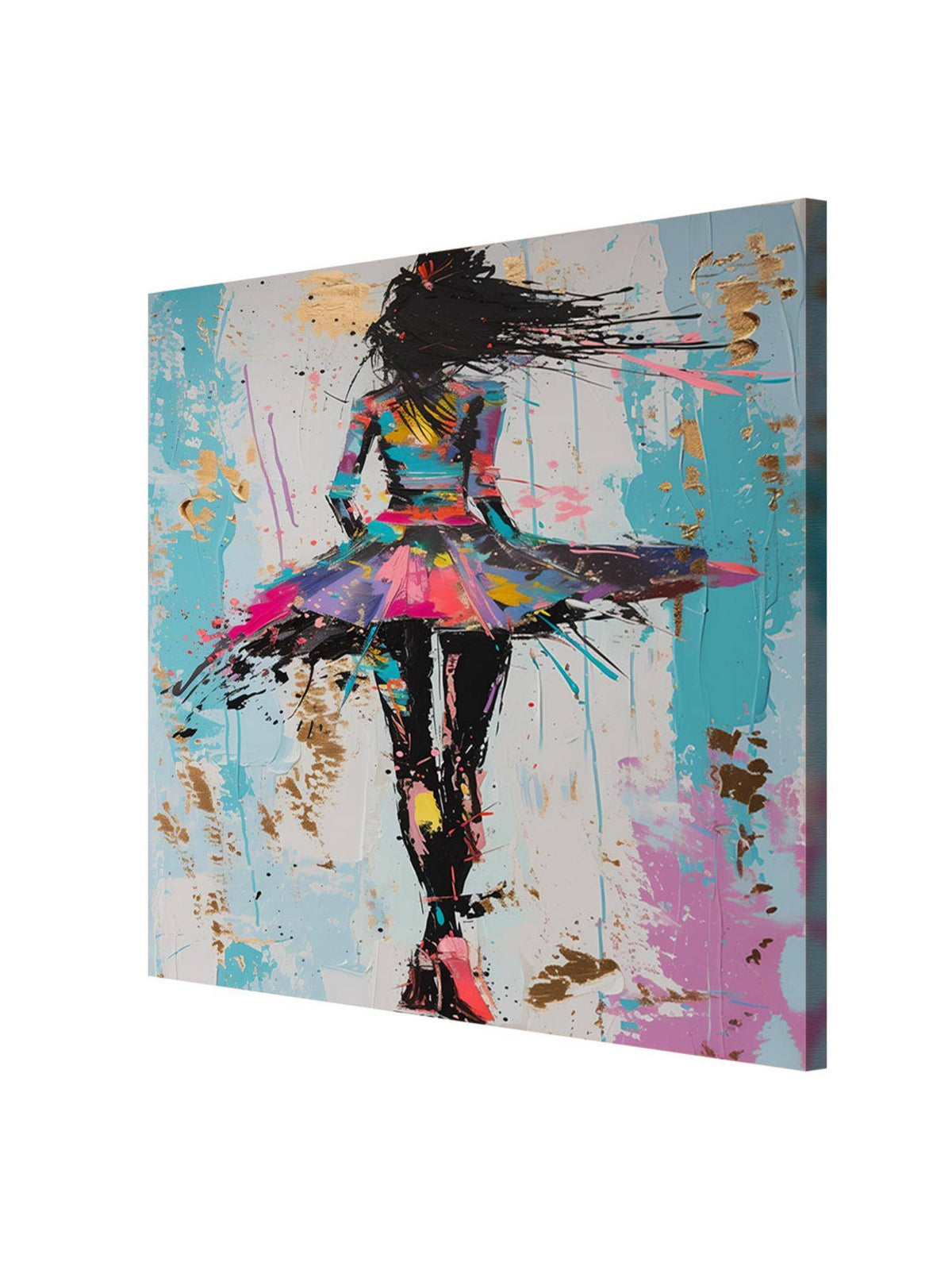 999Store Dancer Abstract Canvas-Wrapped Painting