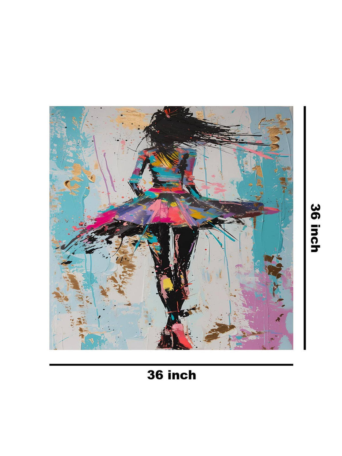 999Store Dancer Abstract Canvas-Wrapped Painting