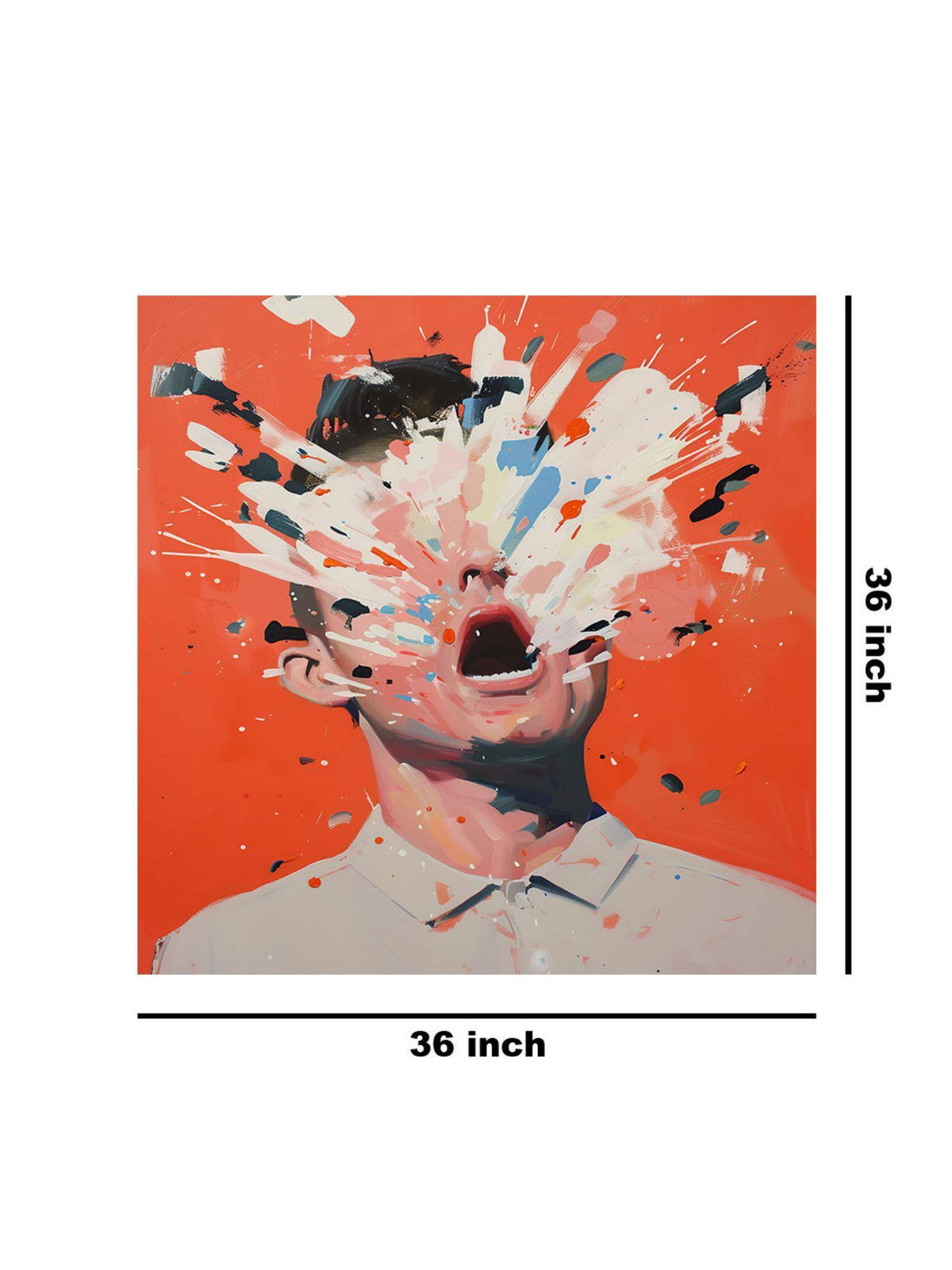 999Store Exploding Head Canvas-Wrapped Painting